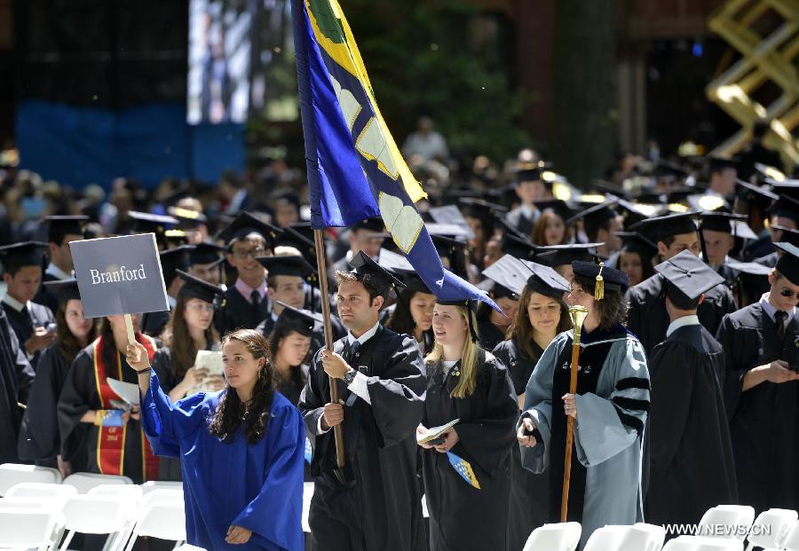 إقامة حفل التخرج لجامعة ييل الأمريكية عام 2014