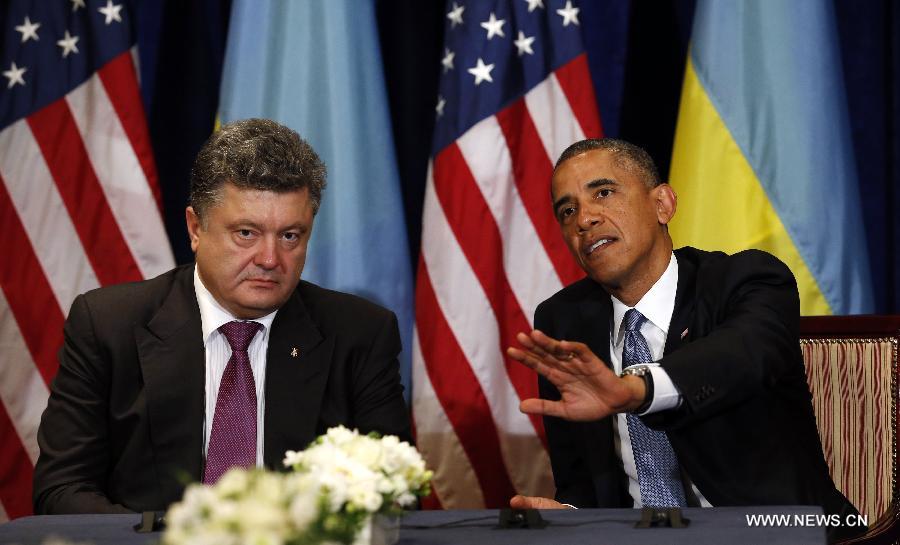 أوباما يلتقي بالرئيس الأوكراني المنتخب في مدينة وارسو