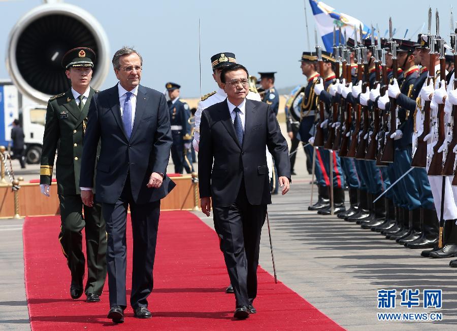 رئيس مجلس الدولة الصينى يصل الى اليونان