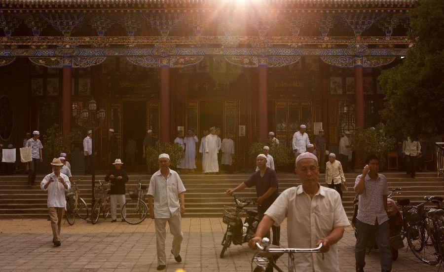 أسلوب معماري تقليدي في مسجد تشونغسي بشمال غرب الصين 