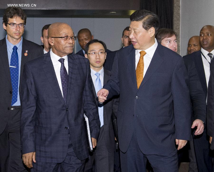 الرئيس الصيني يتعهد بتعزيز العلاقات مع جنوب أفريقيا