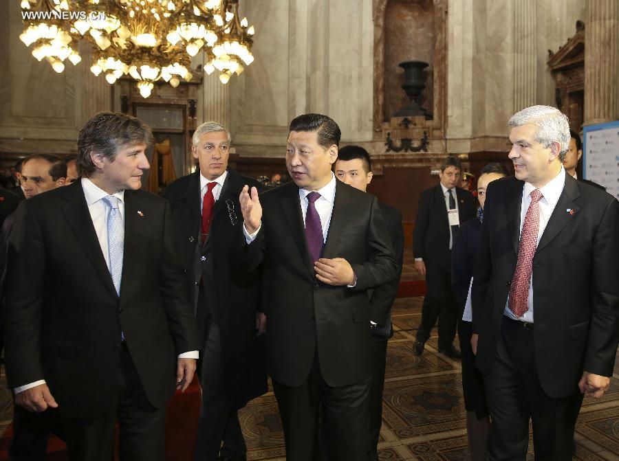 الرئيس الصيني يتطلع إلى مزيد من التبادلات التشريعية بين الصين والارجنتين 