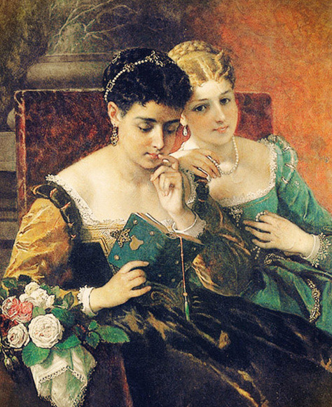 رسوم زيتية لنساء عربيات جميلات