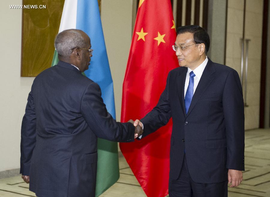 رئيس مجلس الدولة الصينى يبحث مع رئيس وزراء جيبوتى العلاقات بين البلدين