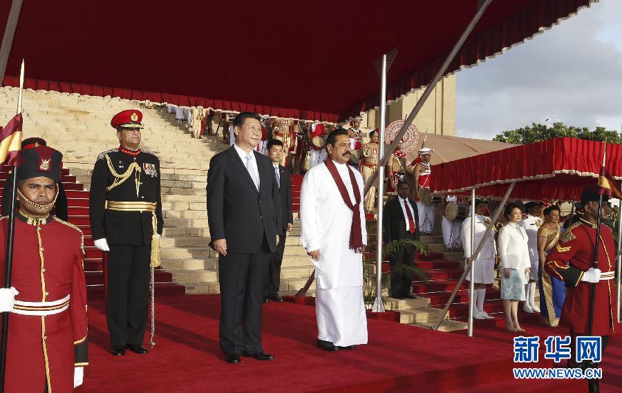 الرئيس الصيني يصل إلى سريلانكا في زيارة دولة