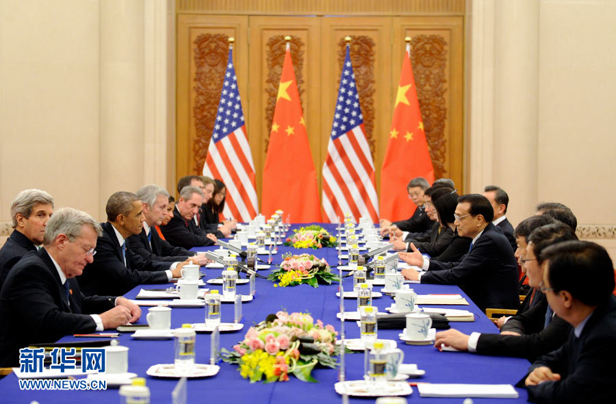 رئيس مجلس الدولة الصيني يلتقي بأوباما ويتعهد بتسريع وتيرة مفاوضات معاهدة الاستثمارات الثنائية