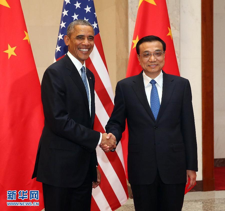 رئيس مجلس الدولة الصيني يلتقي بأوباما ويتعهد بتسريع وتيرة مفاوضات معاهدة الاستثمارات الثنائية