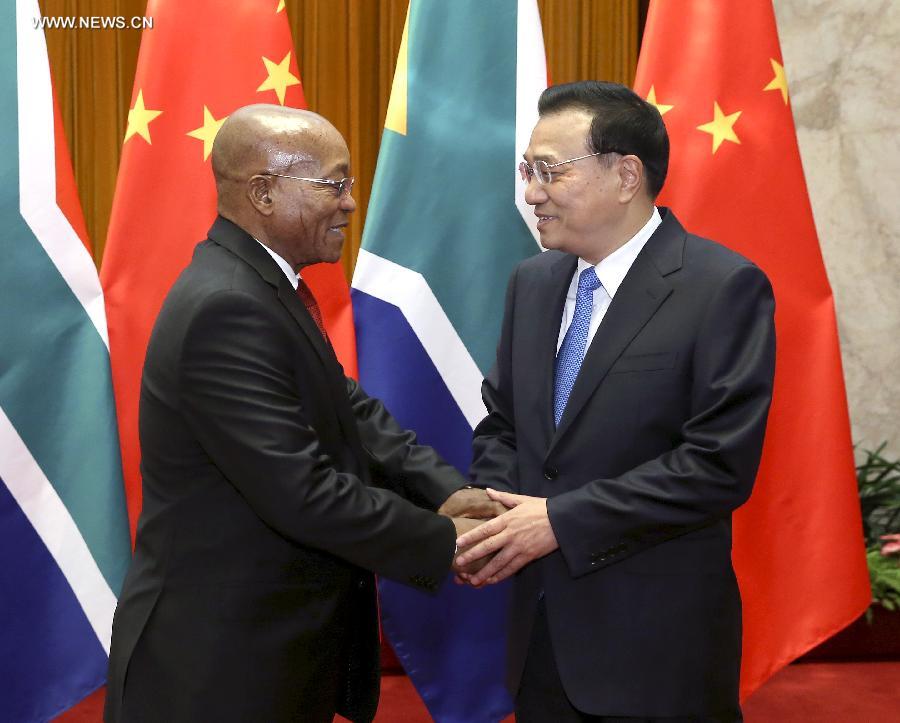 الصين وجنوب افريقيا تتعهدان بالتعاون في الملاحة والموارد المالية