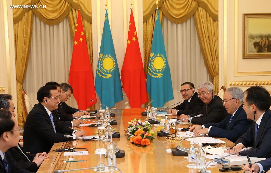 رئيس مجلس الدولة الصيني يحث على آفاق جديدة فى التعاون مع قازاقستان