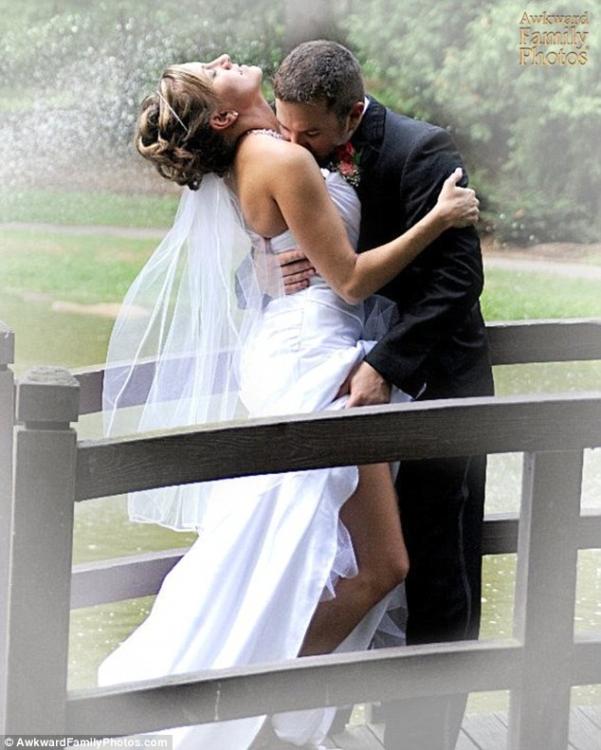 صور القبلة المحرجة في حفلات زفاف 