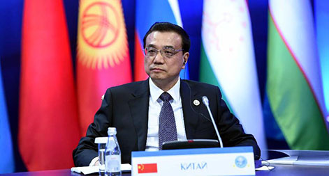 رئيس مجلس الدولة الصيني: منظمة شانغهاي للتعاون تلعب دورا رئيسيا فى الحفاظ على السلام والاستقرار فى اوراسيا