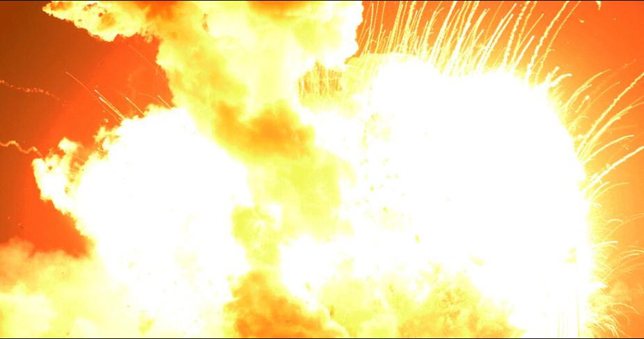 انفجر صاروخ "أنتاريس" تم تصنيعه من قبل شركة العلوم المدارية في 28 أكتوبر. 