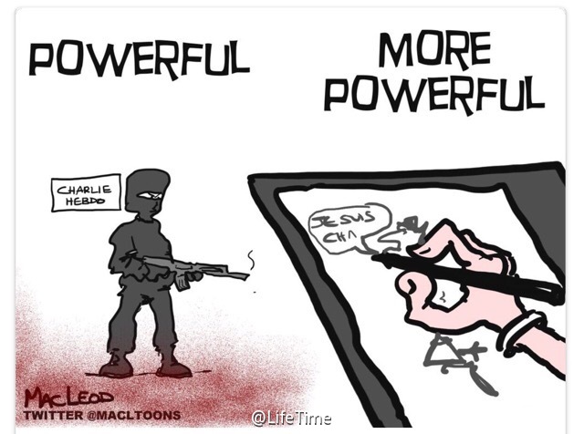 كاريكاتوريون عالميون يصدرون أعمالهم لتأييد صحيفة "شارلى ايبدو" الفرنسية