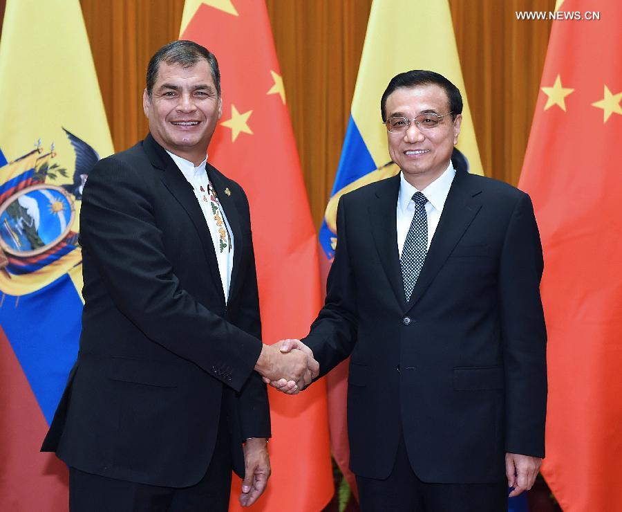 رئيس مجلس الدولة الصيني يتعهد بدعم التعاون الصناعي مع الاكوادور