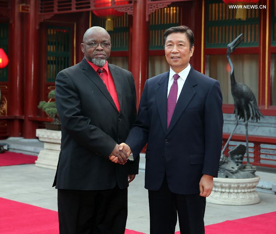 نائب الرئيس الصينى يجتمع مع وفد من الحزب الحاكم فى جنوب افريقيا