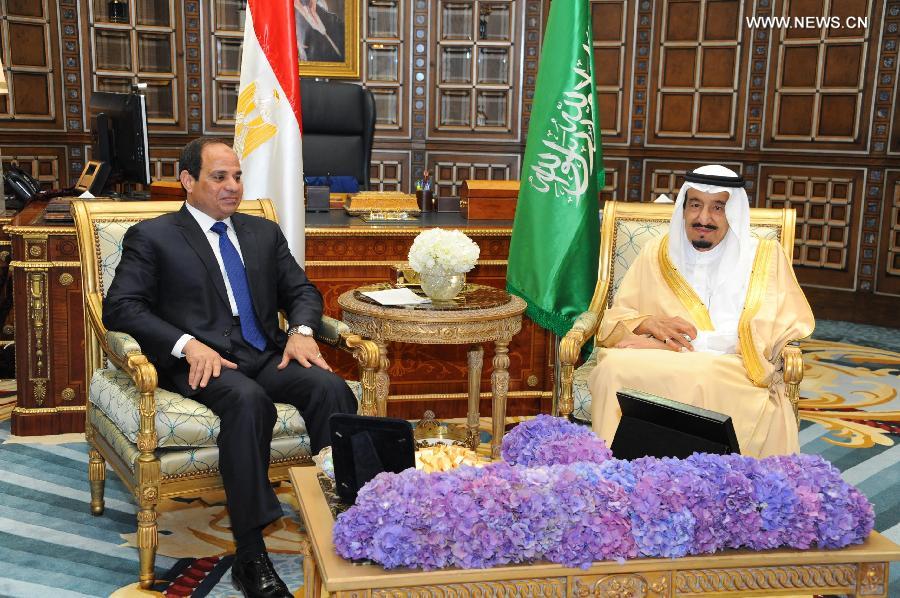العاهل السعودي والرئيس المصري يبحثان "مستجدات الأوضاع في المنطقة والعالم" بالرياض