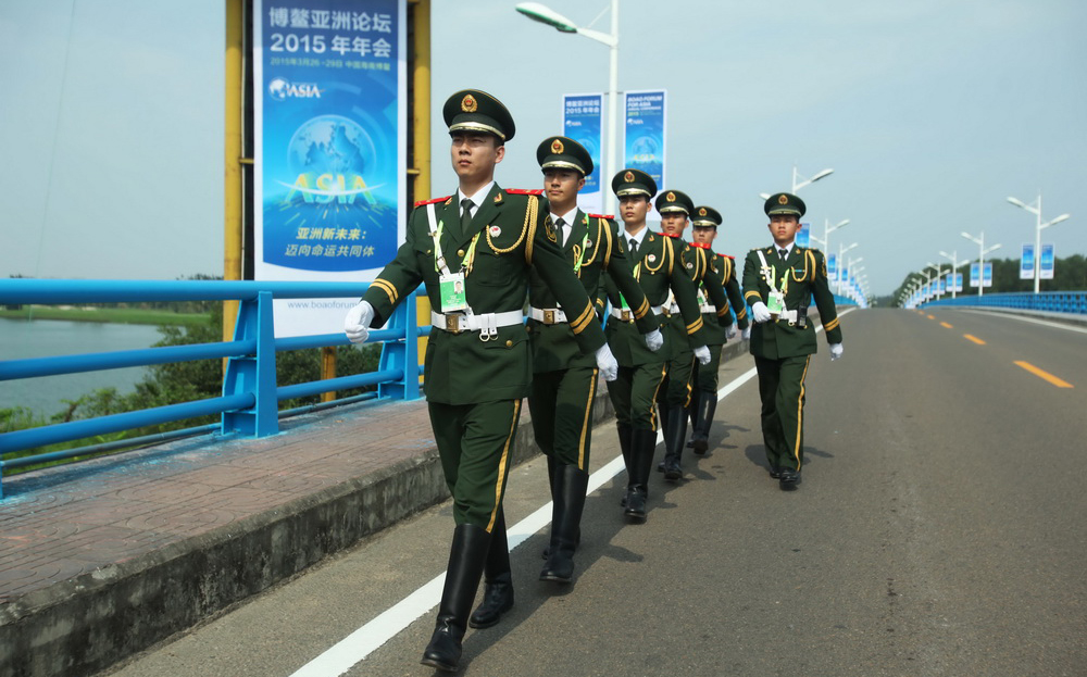 القوات المسلحة بهاينان تجري تدريبات إستعدادا لمنتدى بوأو الآسيوي