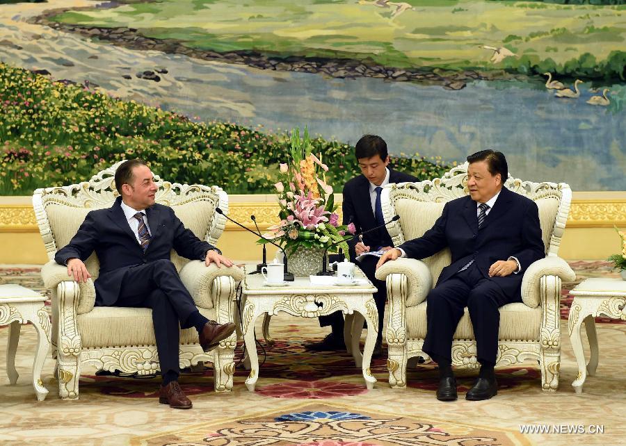 مسئول حزبى صينى يجتمع مع وفد من البرلمان الاوروبى