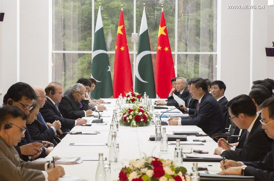الرئيس الصينى يرحب بانضمام باكستان إلى منظمة شانغهاى للتعاون