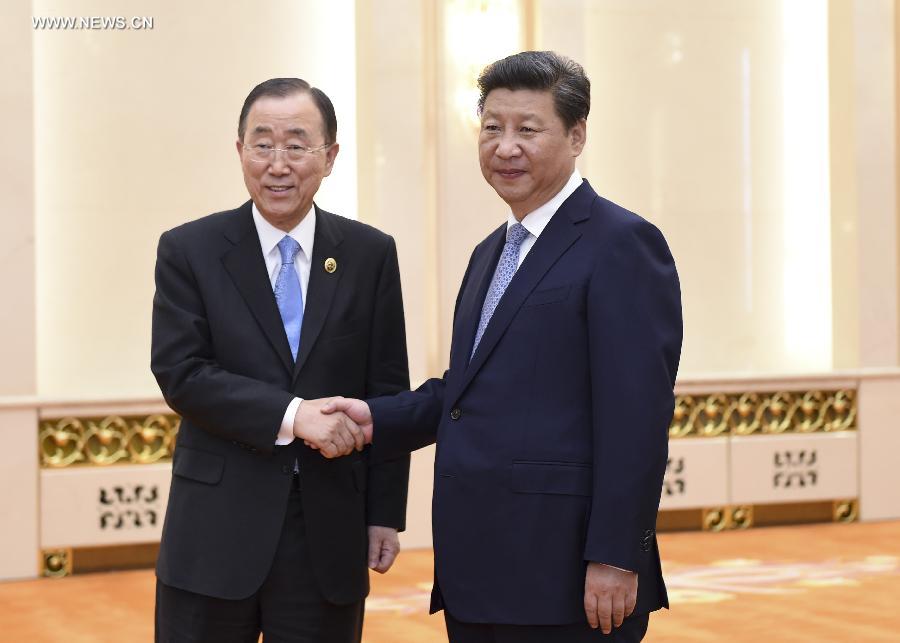الرئيس الصيني يلتقي مع الأمين العام للأمم المتحدة ويؤكد على التزام الصين بالسلام