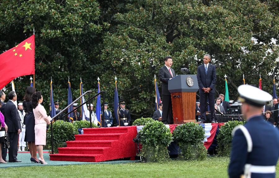 أوباما يقيم مراسم ترحيب كبرى بالرئيس شى