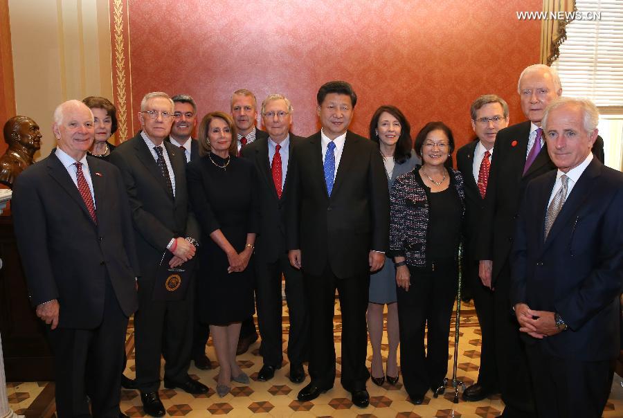 الرئيس الصيني يلتقى قادة الكونغرس الأمريكي