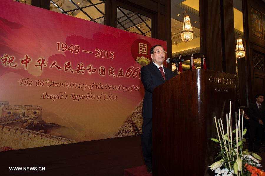 السفارة الصينية بالقاهرة تحتفل بالذكرى الـ 66 لتأسيس جمهورية الصين الشعبية