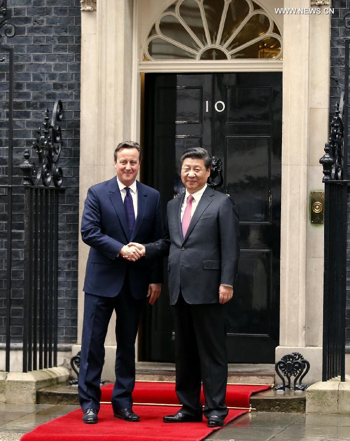 الرئيس الصينى يجرى محادثات مع رئيس الوزراء البريطانى