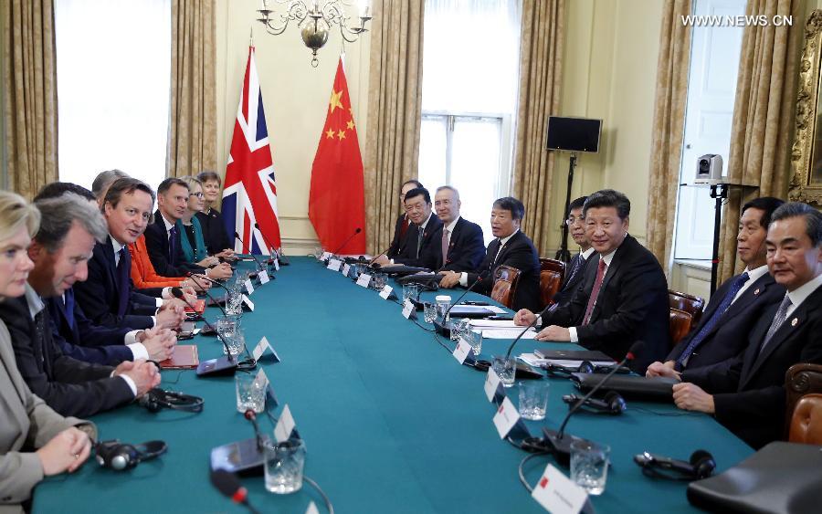 الرئيس الصينى يجرى محادثات مع رئيس الوزراء البريطانى