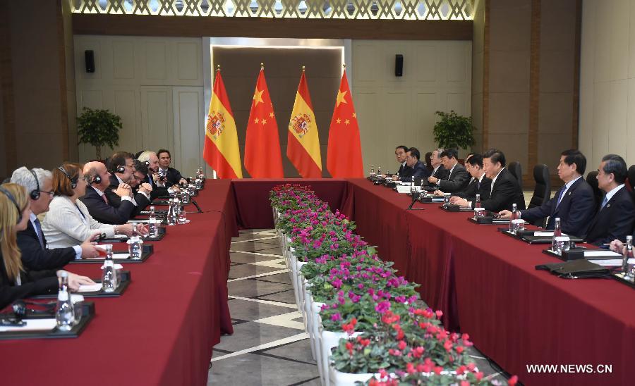 شي: الصين ترحب بمشاركة اسبانيا الفعالة فى مبادرة الحزام والطريق