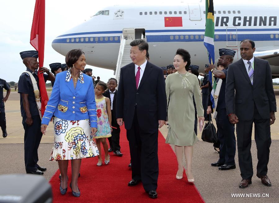 الرئيس الصيني يصل الى جنوب افريقيا في زيارة دولة