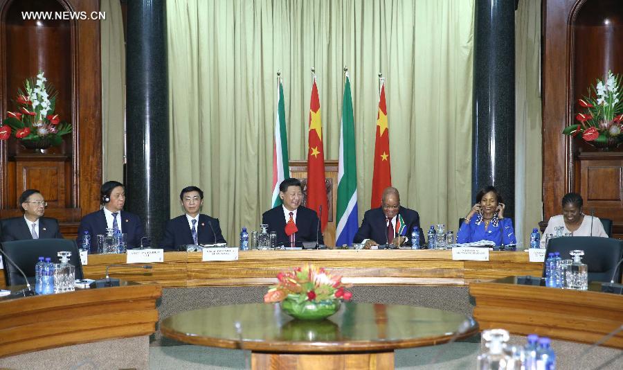 الرئيس الصيني ونظيره في جنوب إفريقيا يتعهدان بتعزيز الشراكة