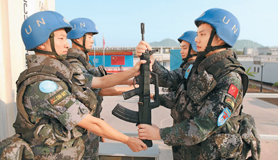 أول كتيبة مشاة صينية تكمل مهمة حفظ السلام فى جنوب السودان