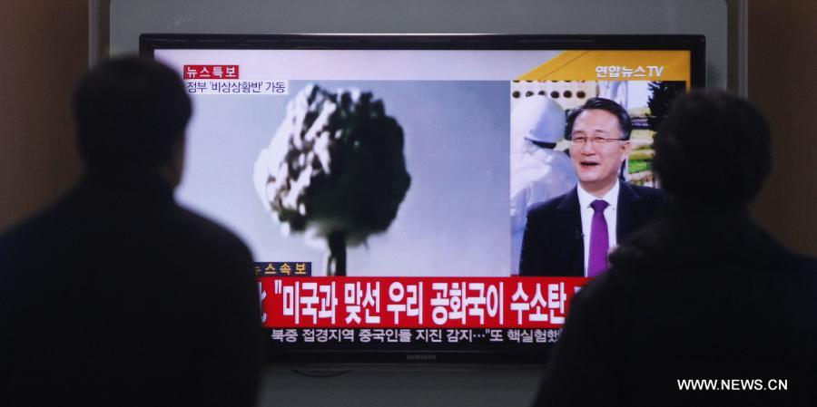 أعلنت جمهورية كوريا الديمقراطية الشعبية أنها أجرت بنجاح أول تفجير لقنبلة هيدروجينية(شينخوا/ياو تشي لين)