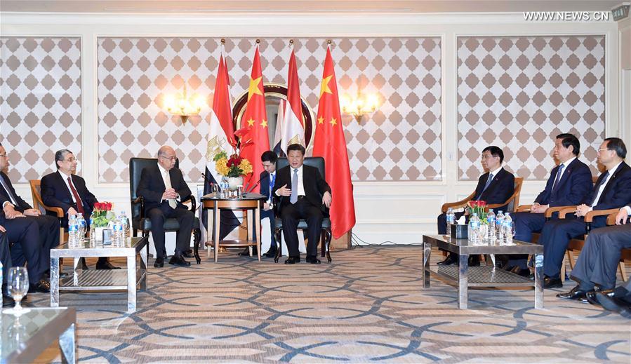 الرئيس شي يحث الشركات الصينية على المشاركة في المشروعات المصرية العملاقة