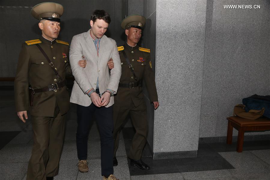 الحكم على الطالب الأمريكي ورمبير بالسجن 15 عاما مع الأشغال الشاقة في كوريا الديمقراطية