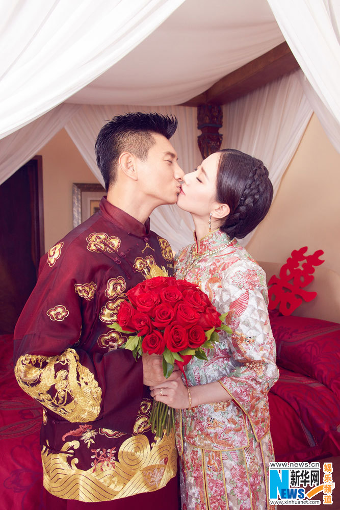 بالصور.. حفلة الزفاف للممثلين الصينيين المشهورين وو تشي لونغ و ليو شي شي