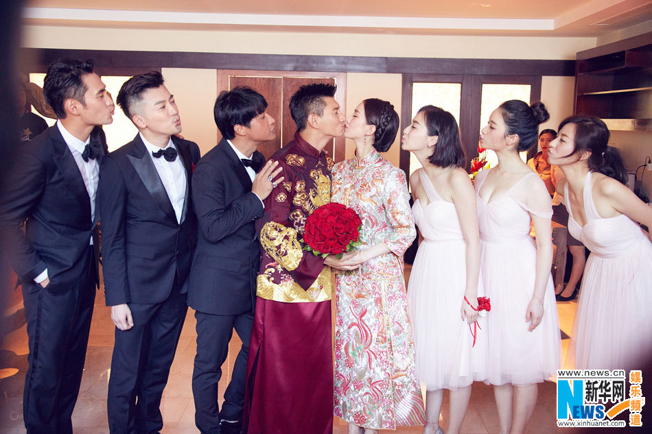 بالصور.. حفلة الزفاف للممثلين الصينيين المشهورين وو تشي لونغ و ليو شي شي