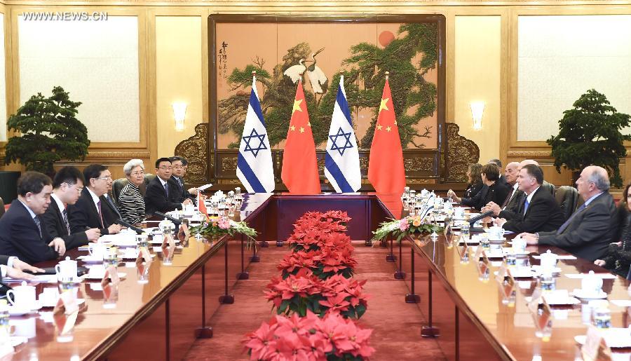 الصين واسرائيل تتعهدان بزيادة التبادلات البرلمانية