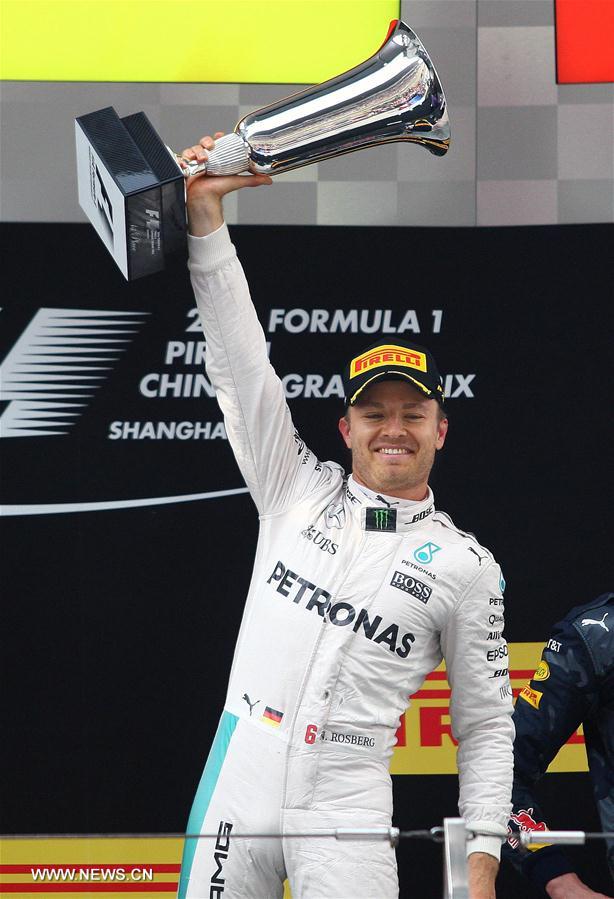 روزبرغ يتوج بطلا لسباق جائزة الصين الكبرى لفورمولا 1