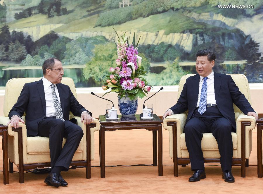 الرئيس الصيني يلتقي وزير الخارجية الروسي