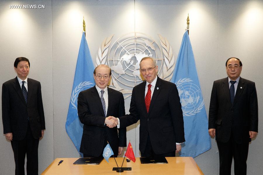 الصين توقع اتفاقية مع الأمم المتحدة لتمويل أنشطة متعلقة بالسلام والأمن والتنمية