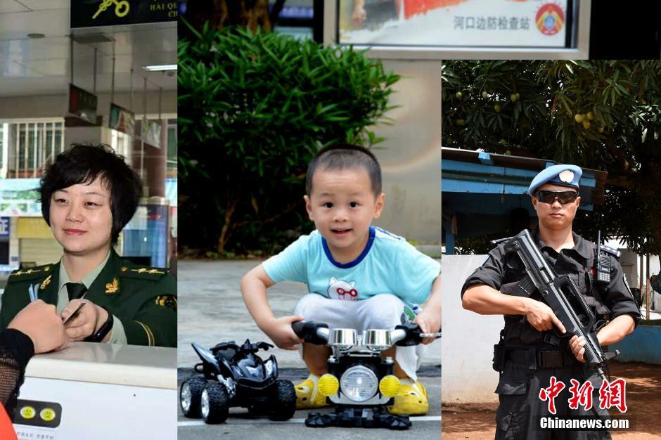 يوم الطفل.. جنود حفظ السلام الصينيون في ليبيريا يجتمعون مع أولادهم فى صور مركبة