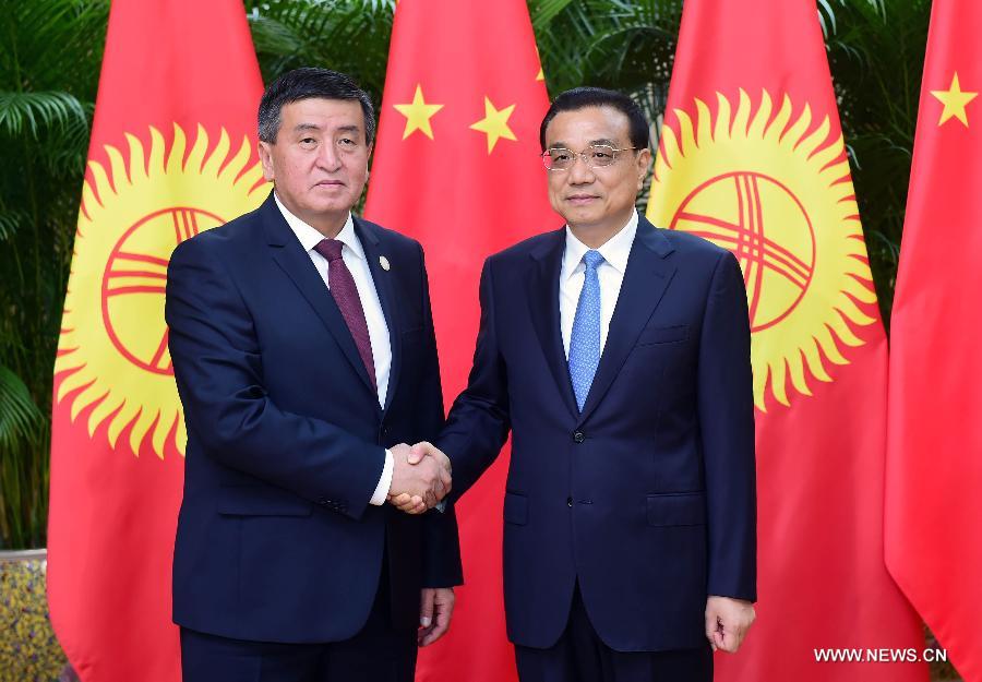 رئيس مجلس الدولة الصيني يتعهد بتعزيز التعاون مع قرغيزستان