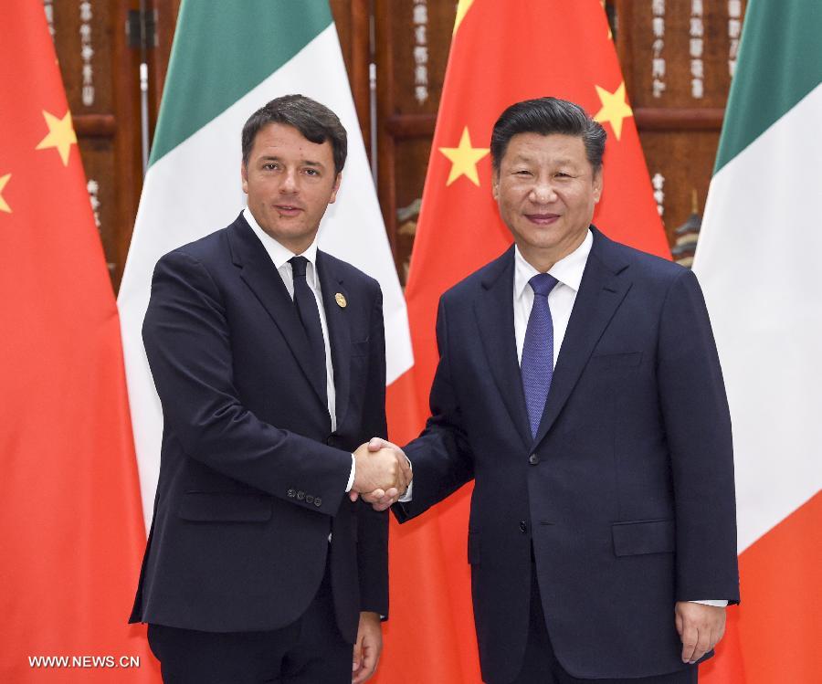 الرئيس الصيني يلتقي رئيس الوزراء الإيطالي قبيل قيمة مجموعة العشرين