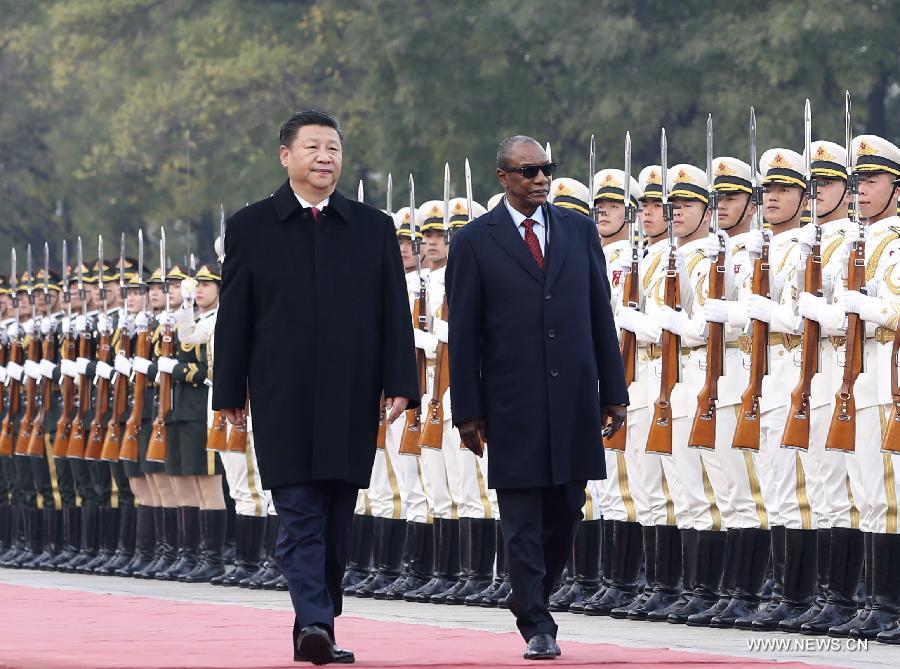 الرئيسان الصيني والغيني يعلنان إقامة شراكة تعاون استراتيجية