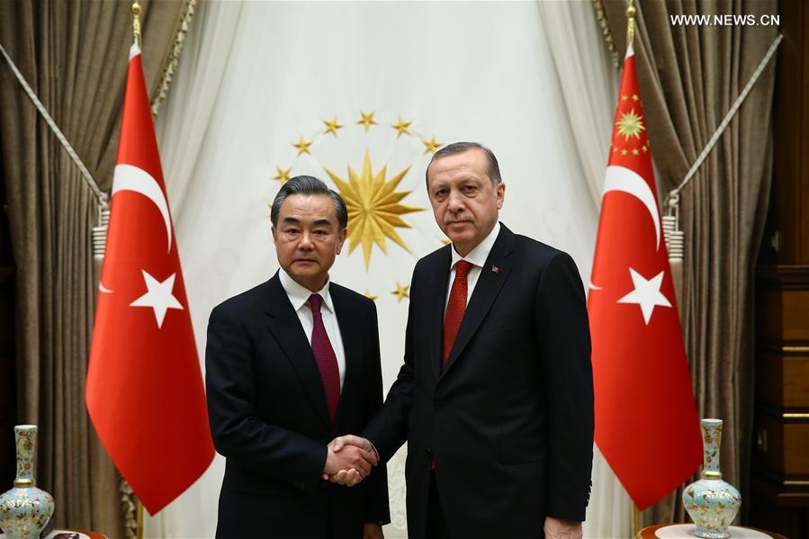 وزير الخارجية الصيني يجتمع مع رئيس تركيا بشأن التعاون الثنائي