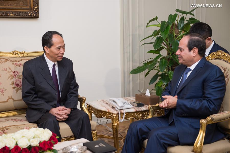 نائب رئيس اللجلة الدائمة للمجلس الوطني لنواب الشعب الصيني يلتقي الرئيس السيسي في مصر