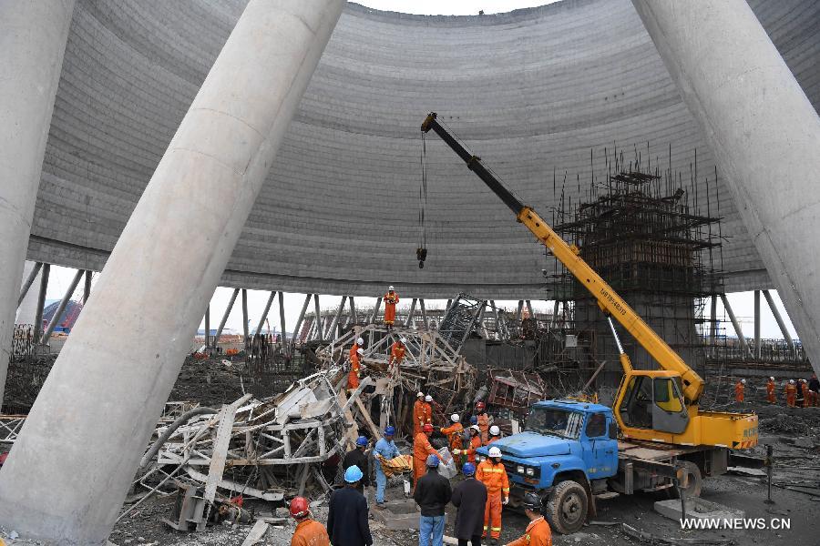 ارتفاع حصيلة قتلى حادث الانهيار في محطة لتوليد الكهرباء بشرقي الصين إلى 40 شخصا