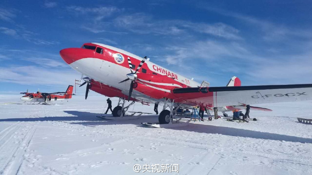 لأول مرة...طائرة صينية تهبط على قمة القطب الجنوبي